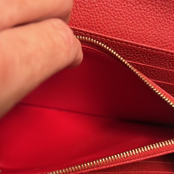 Authentic Louis Vuitton Empreinte Portefeuille Sarah Red/Black Leather Wallet - Picture 11 of 16